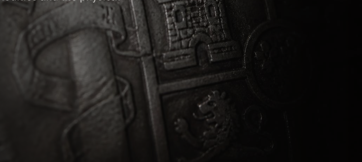 Macro close-up of an antique silver coin